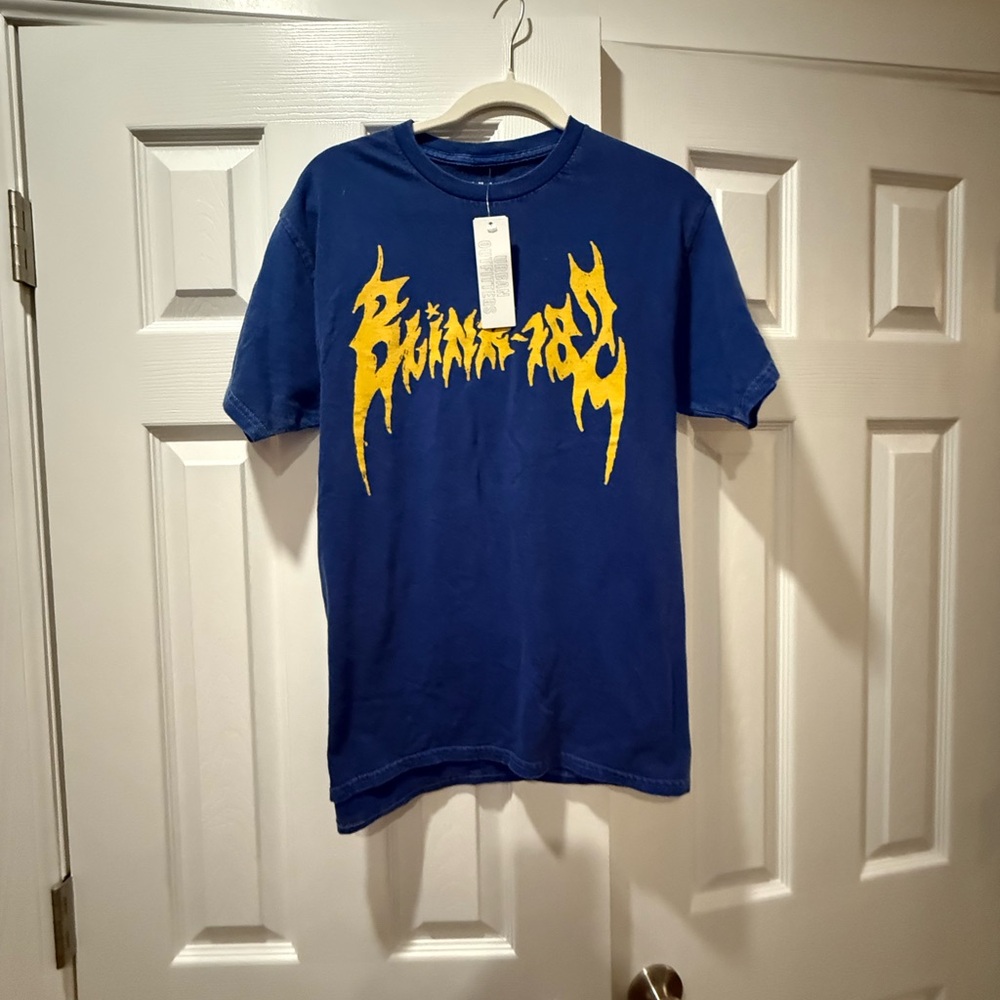 Urban Outfitters Blue and Yellow Graphic Tee